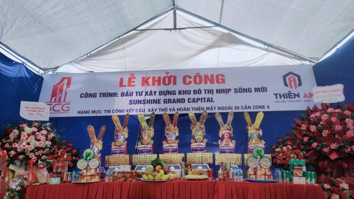 THIÊN AN KHỞI CÔNG HẠNG MỤC ZONE 4 – SUNSHINE GRAND CAPITAL, KHẲNG ĐỊNH NĂNG LỰC THI CÔNG TẠI DỰ ÁN QUY MÔ